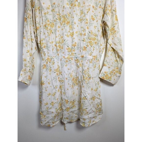 O'Neill Cover Up Large Floral Shirt Dress Boho Cottagecore Cami Tatianna NEW - Picture 7 of 10